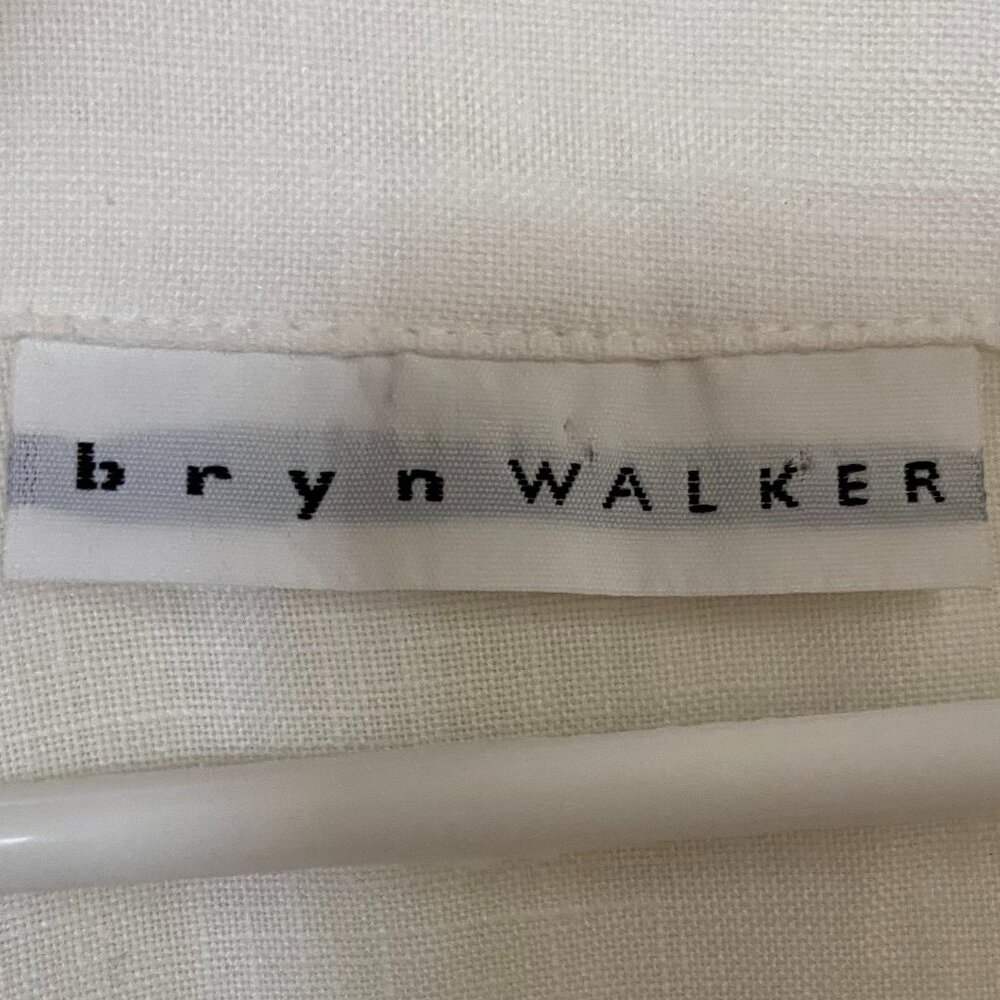 bryn Walker White Wrap-Style Linen Blend Blouse - Picture 8 of 8